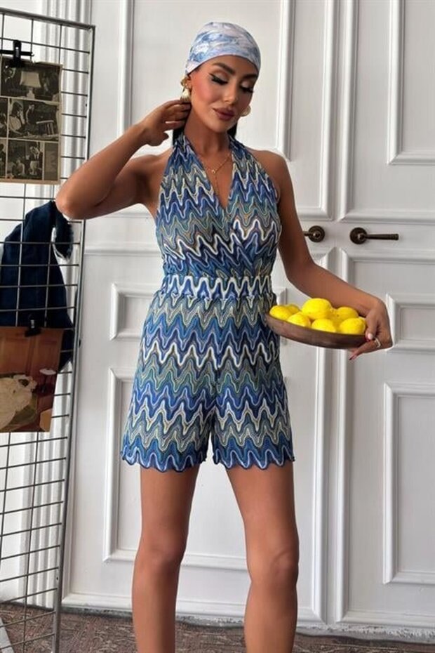 Vivaletta بذلة صغيرة متعددة الألوان بنمط متعرج 1365 - 4