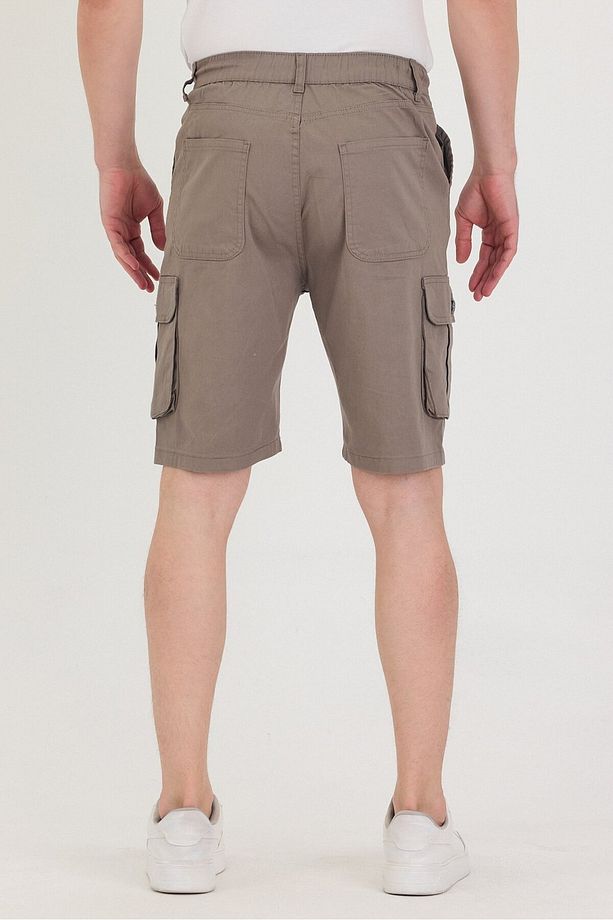 Erkek Kargo Cep Detaylı Bermuda Şort - 8