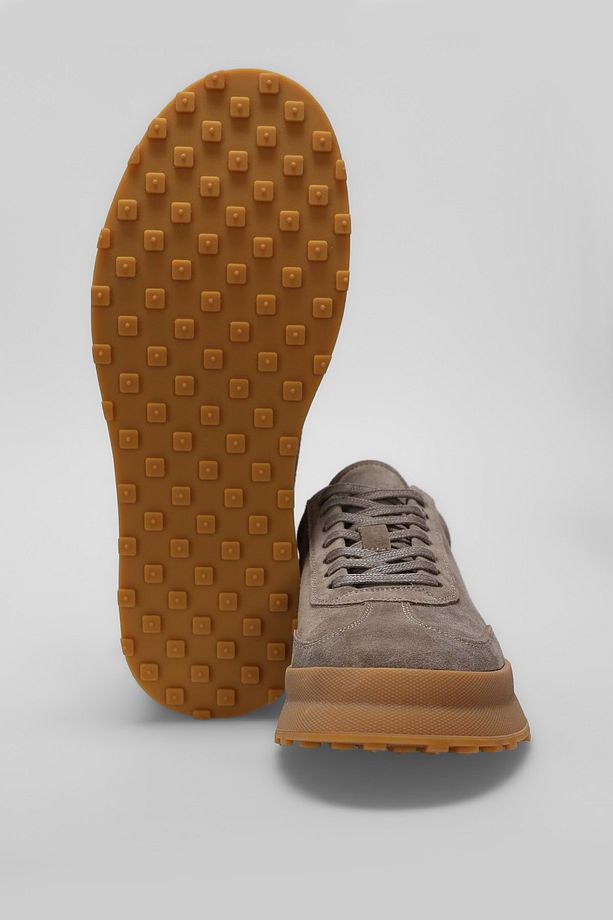 112230207 Adam Sneaker Erkek Deri Ayakkabı Bej - 6