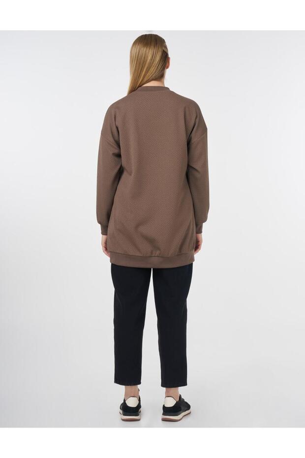 Dokulu Basic Sweatshirt Vizon - 5