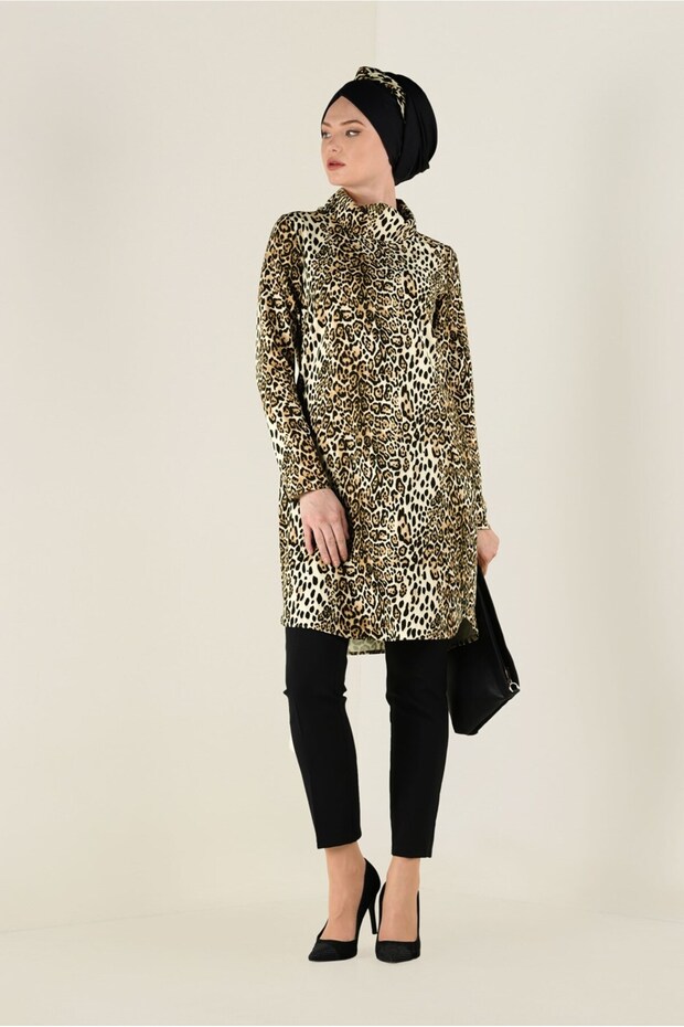 Leopar Desenli Tunik 4808 - 2