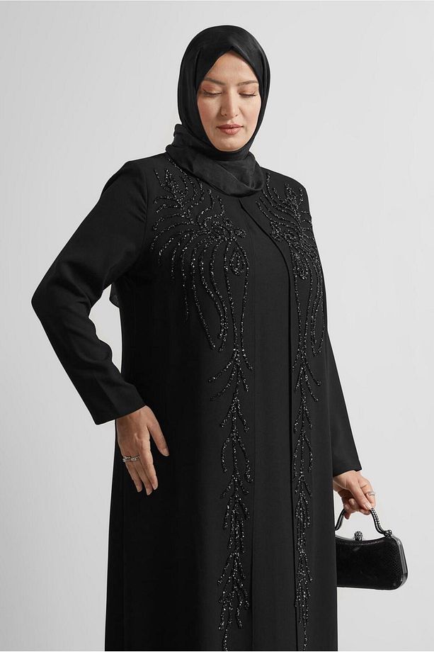 TAŞ BASKILI ELBİSE 20719 - 2