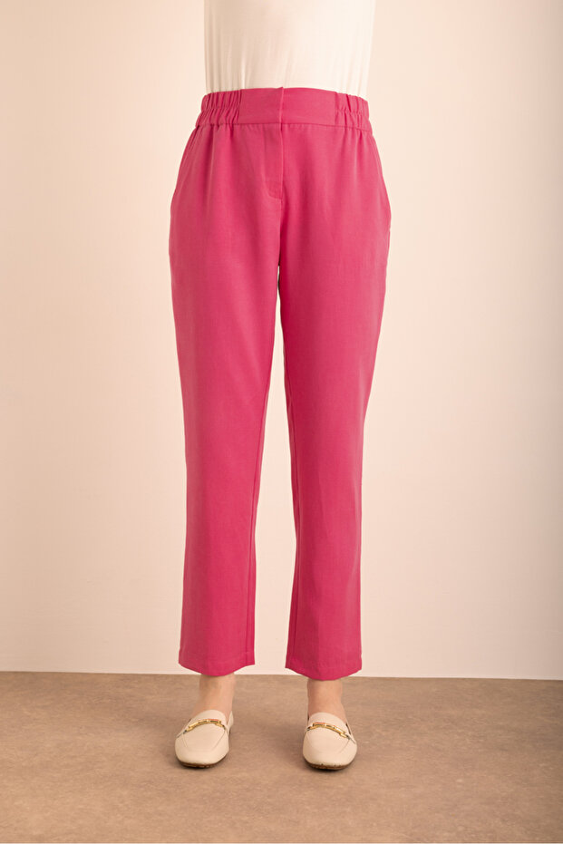 Fuşya Cotton Pantolon - 3