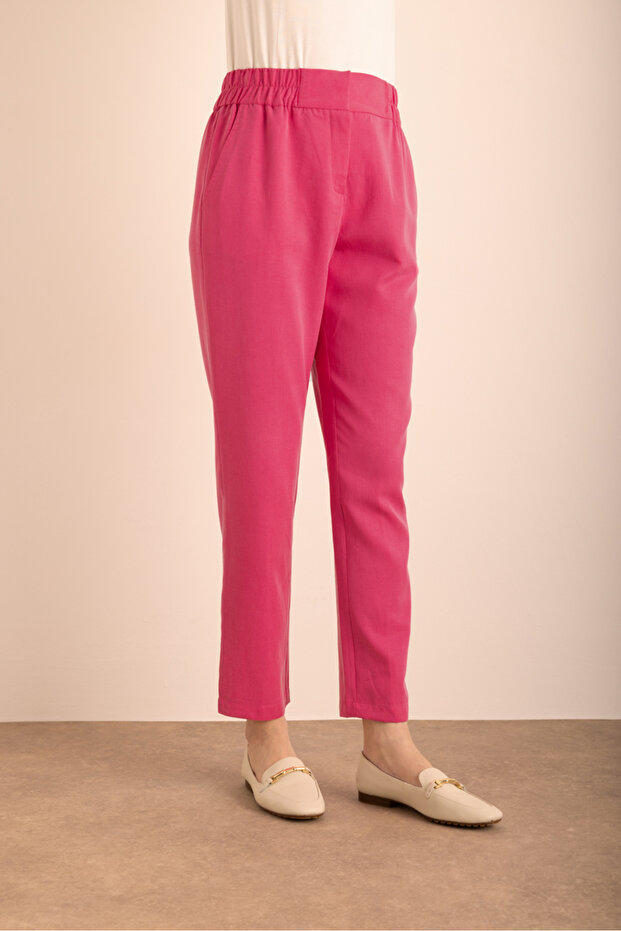 Fuşya Cotton Pantolon - 6