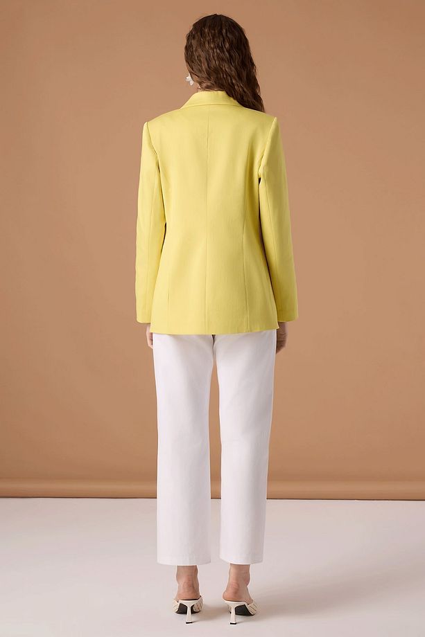 Blazer Ceket Sarı - 5