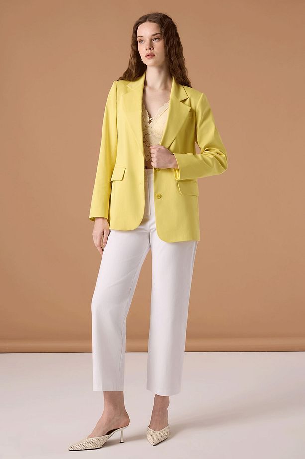 Blazer Ceket Sarı - 1