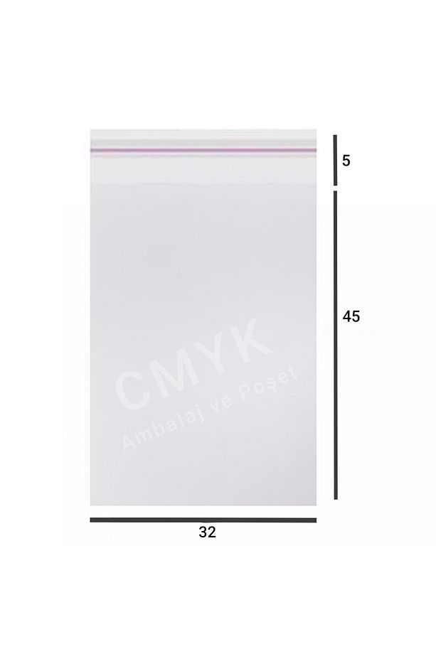Baskısız Şeffaf Yapışkanlı Poşet 32x45+5cm - 50 Adet- Kendinden Yapışkanlı Jelatin Parlak Poşet - 2