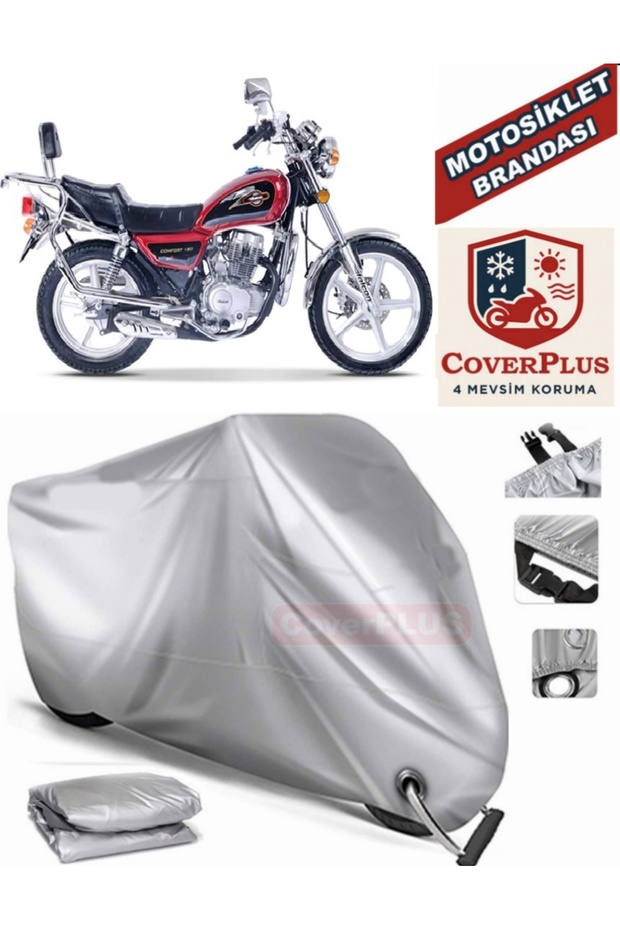 Gray Lock Compatible Motor Tarpaulin Falcon Comfort 150 Motorcycle Tarpaulin Cover Tent (Motoen)