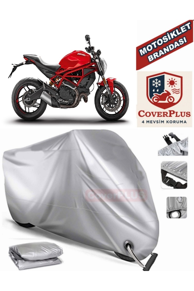 Gray Lock Compatible Motor Tarpaulin Ducati Monster 797 Plus Motorcycle Tarpaulin Cover Tent (Motoen)