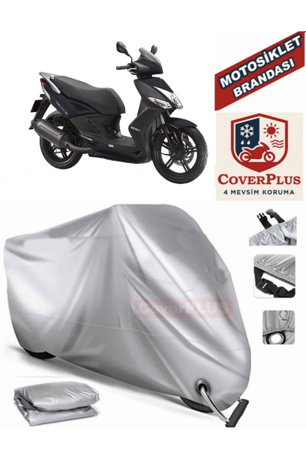 Gray Lock Compatible Motor Tarpaulin Kymco Agility 16+ 150 Motorcycle Tarpaulin Cover Tent (Motoen)