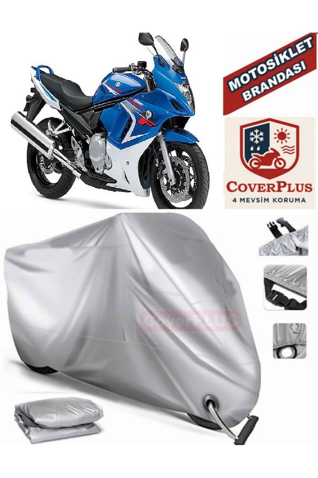 Gray Lock Compatible Motor Tarpaulin Suzuki Gsx 650 F Motorcycle Tarpaulin Cover Tent (Motoen)