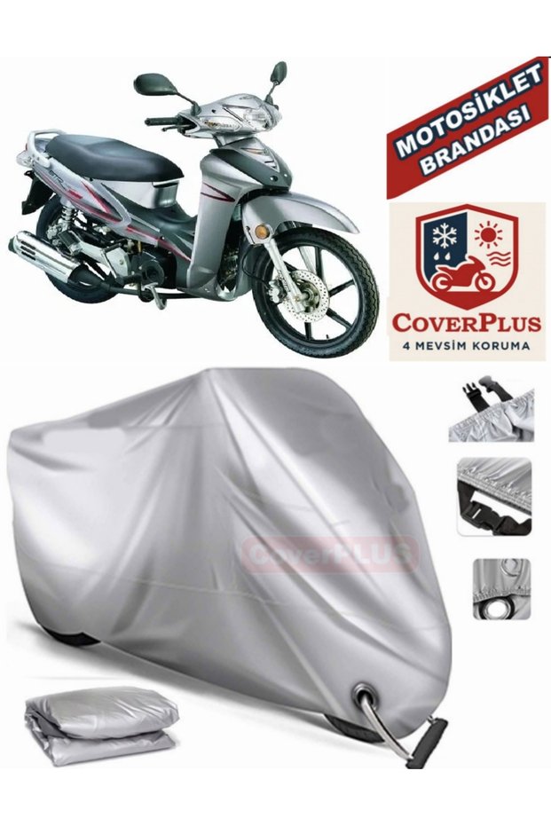 Gray Lock Compatible Motor Tarpaulin Kymco Straight 150 Motorcycle Tarpaulin Cover Tent (Motoen)