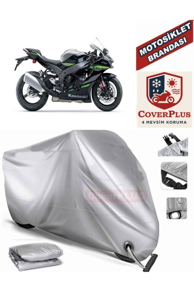 Gray Lock Compatible Motor Tarpaulin Kawasaki Ninja Zx-10R Motorcycle Tarpaulin Cover Tent (Motoen)