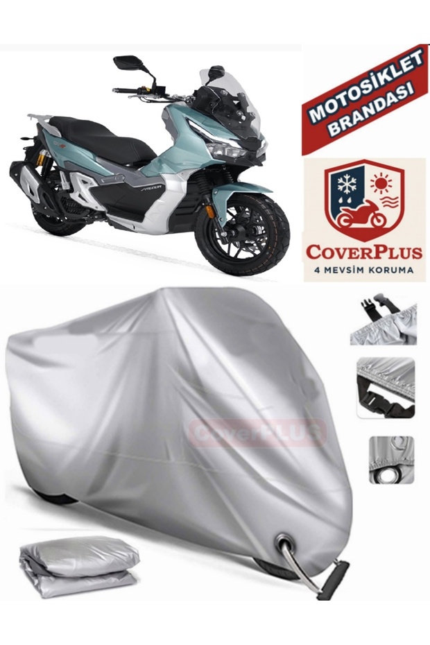 Gray Lock Compatible Motor Tarpaulin Rks Freccia 150 Motorcycle Tarpaulin Cover Tent (Motoen)