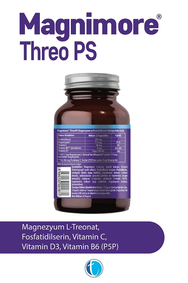 Threo Ps Magnezyum 60 Bitkisel Kapsül L-treonat Fosfatidilserin - 2