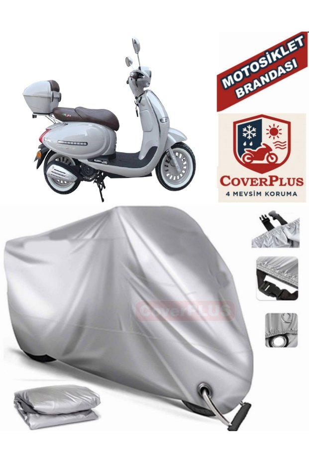 Gray Lock Compatible Motor Tarpaulin Arora Ar 50 Cappuccino Motorcycle Tarpaulin Cover Tent (Motoen)