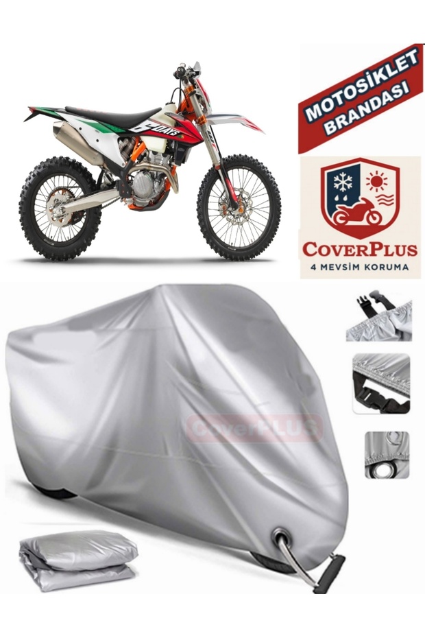 Gray Lock Compatible Motor Tarpaulin Ktm 250 Exc-F Six Days Motorcycle Tarpaulin Cover Tent (Motoen)