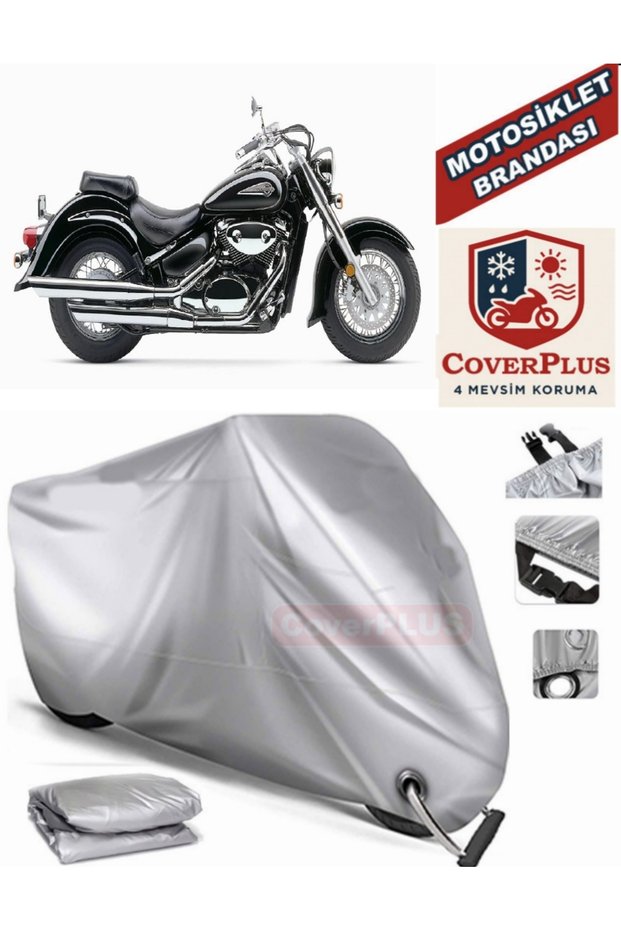 Gray Lock Compatible Motor Tarpaulin for Suzuki Vl 800 Volusia Motorcycle Tarpaulin Cover Tent (Motoen)