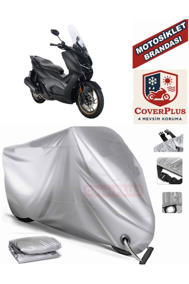 Gray Lock Compatible Motor Tarpaulin Zontes 350 D Motorcycle Tarpaulin Cover Tent (Motoen)