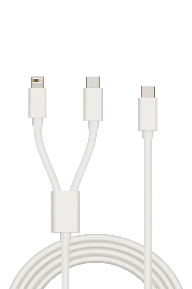 2in1 120W 3A Type-Iphone Android Type-C Girişli Hızlı Şarj ve Data Kablosu SX31C - 1