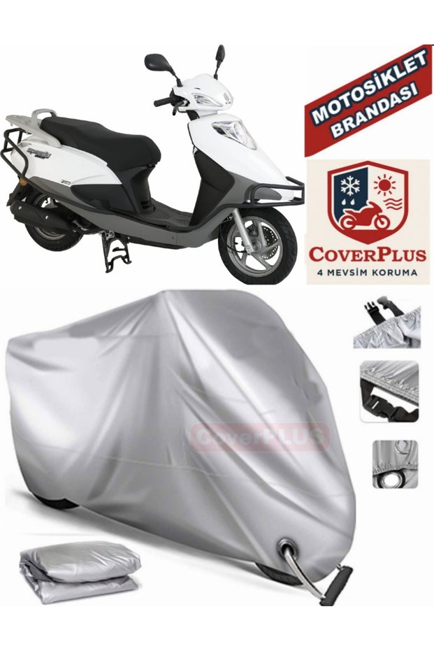 Gray Lock Compatible Motor Tarpaulin Abush Speedy 110I Motorcycle Tarpaulin Cover Tent (Motoen)