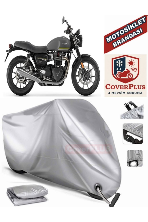 Gray Lock Compatible Motor Tarpaulin Triumph Speed Twin Motorcycle Tarpaulin Cover Tent (Motoen)