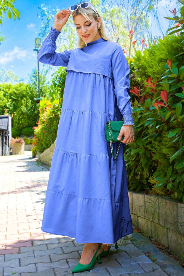 Kat Kat Elbise Açık Mavi HM2172 - 5