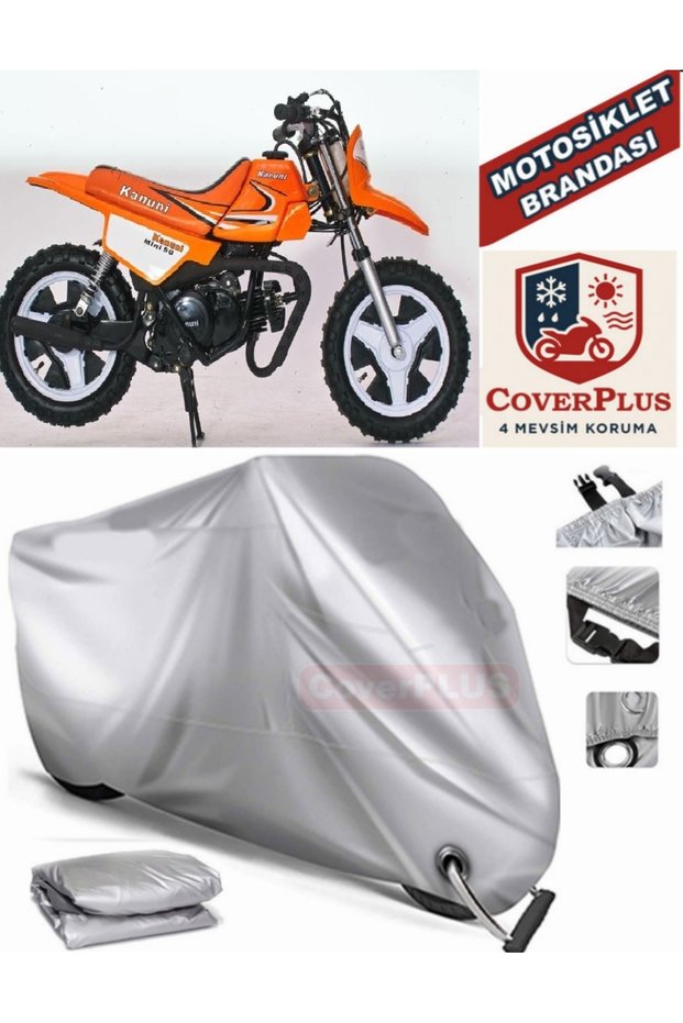 Gray Lock Compatible Motor Tarpaulin Kanuni Mini 50 Motorcycle Tarpaulin Cover Tent (Motoen)