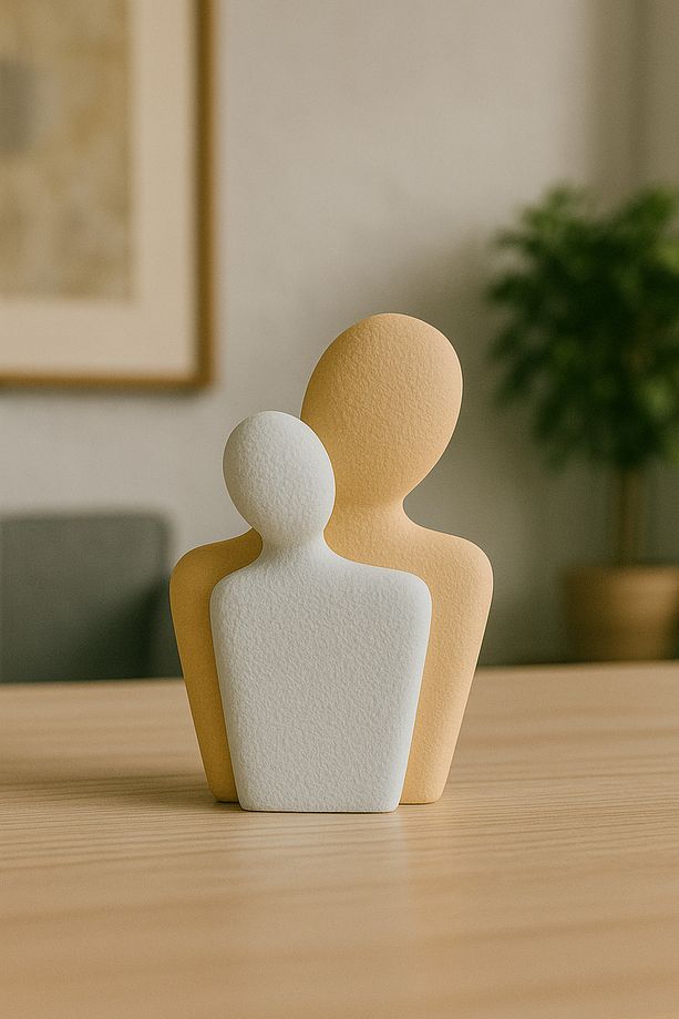 Minimalist Sarılma Figürü Biblo | Modern Aile ve Sevgi Temalı Dekoratif Obje - 7