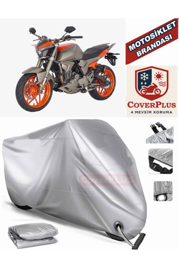 Gray Lock Compatible Motor Tarpaulin Zontes Phantom S250 Motorcycle Tarpaulin Cover Tent (Motoen)