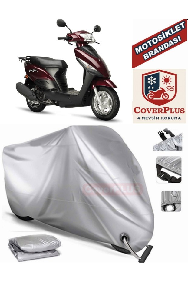 Gray Lock Compatible Motor Tarpaulin Kuba Golf 100 Motorcycle Tarpaulin Cover Tent (Motoen)