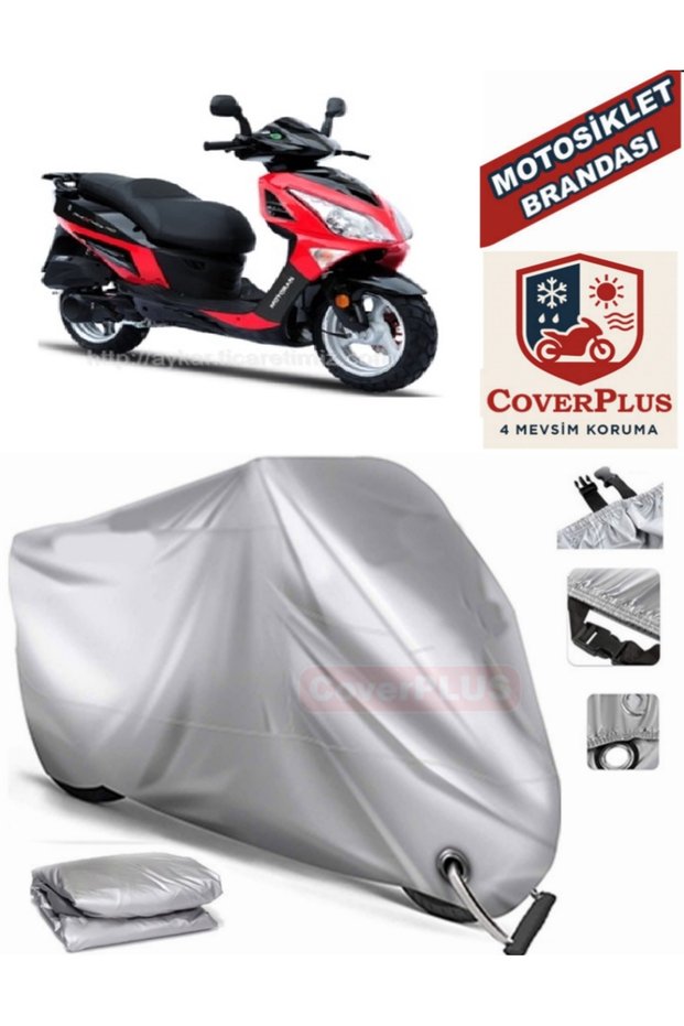 Gray Lock Compatible Motor Tarpaulin Motoran Maxima 150 Motorcycle Tarpaulin Cover Tent (Motoen)