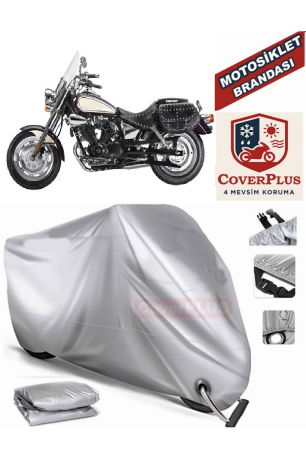 Gray Lock Compatible Motor Tarpaulin Keeway Land Cruiser 250 Motorcycle Tarpaulin Cover Tent (Motoen)