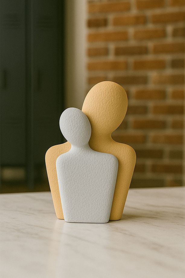 Minimalist Sarılma Figürü Biblo | Modern Aile ve Sevgi Temalı Dekoratif Obje - 6