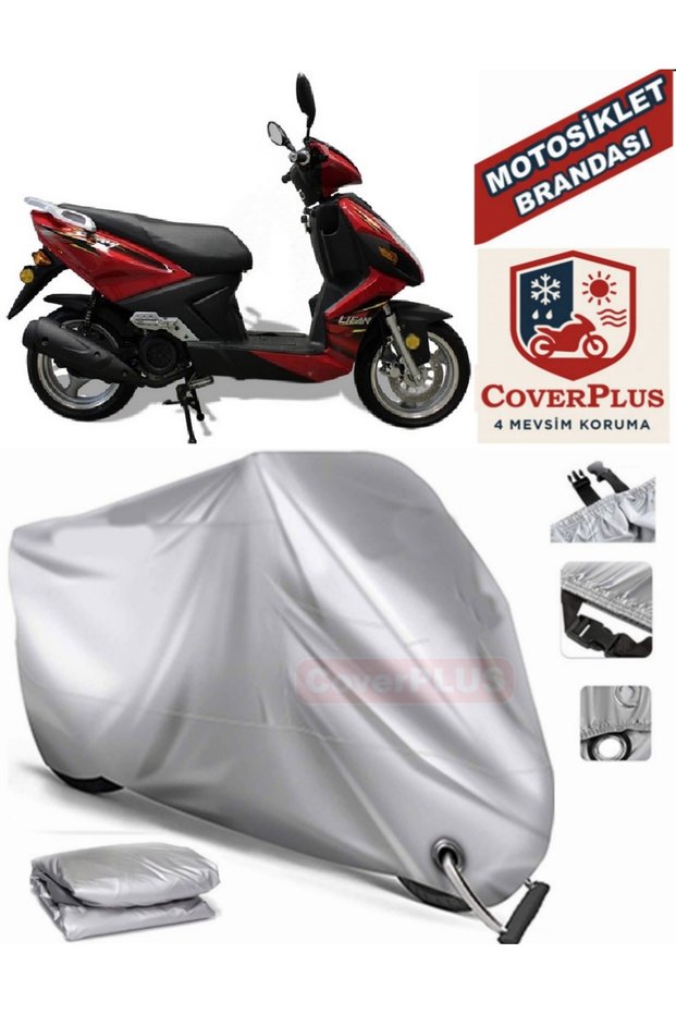Gray Lock Compatible Motor Tarpaulin Lifan Lf125T-26 Motorcycle Tarpaulin Cover Tent (Motoen)