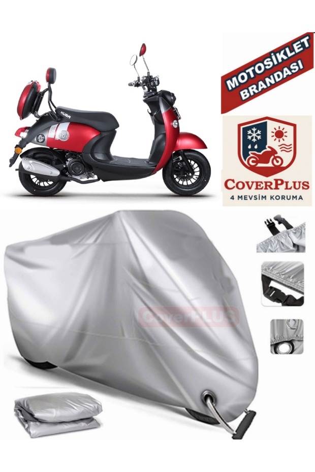 Gray Lock Compatible Motor Tarpaulin Kuba Trendy Xc 50 Motorcycle Tarpaulin Cover Tent (Motoen)