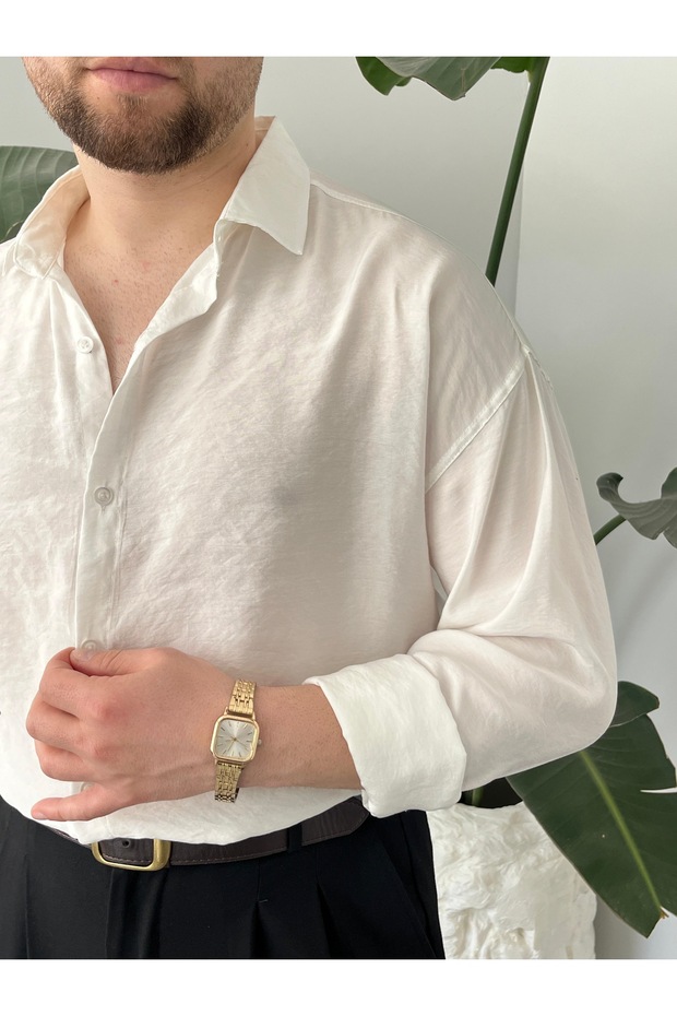 Erkek Oversize Modal Gömlek - 5