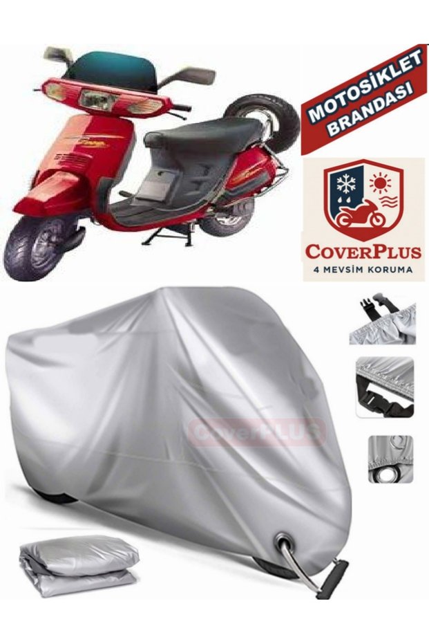 Gray Lock Compatible Motor Tarpaulin Honda Kinetic Dx Motorcycle Tarpaulin Cover Tent (Motoen)