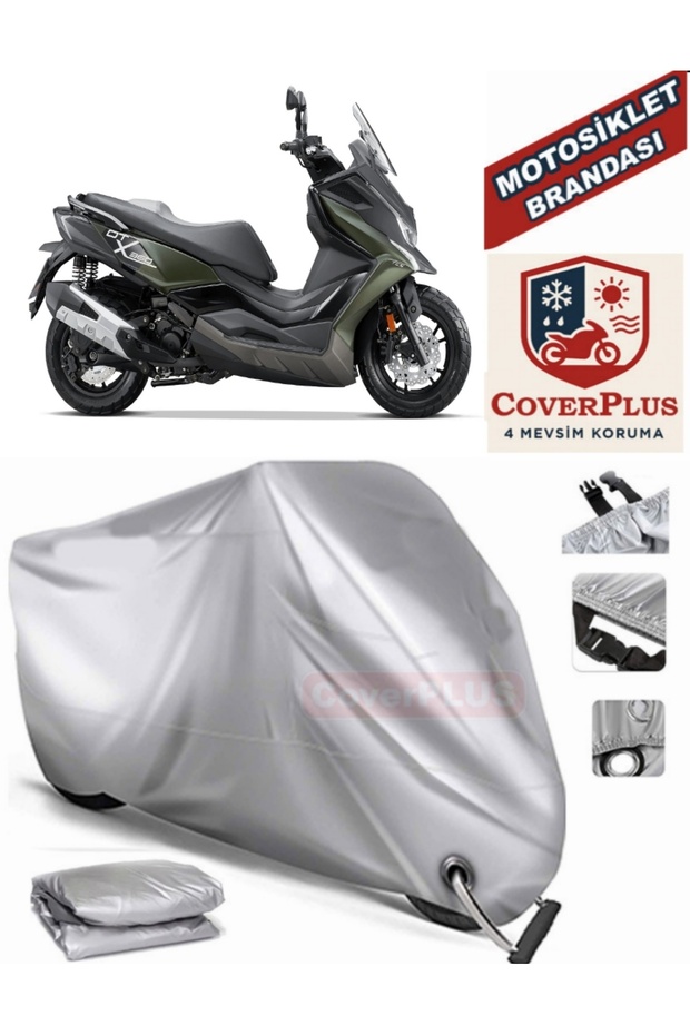Gray Lock Compatible Motor Tarpaulin for Kymco Dt X360 Motorcycle Tarpaulin Cover Tent (Motoen)