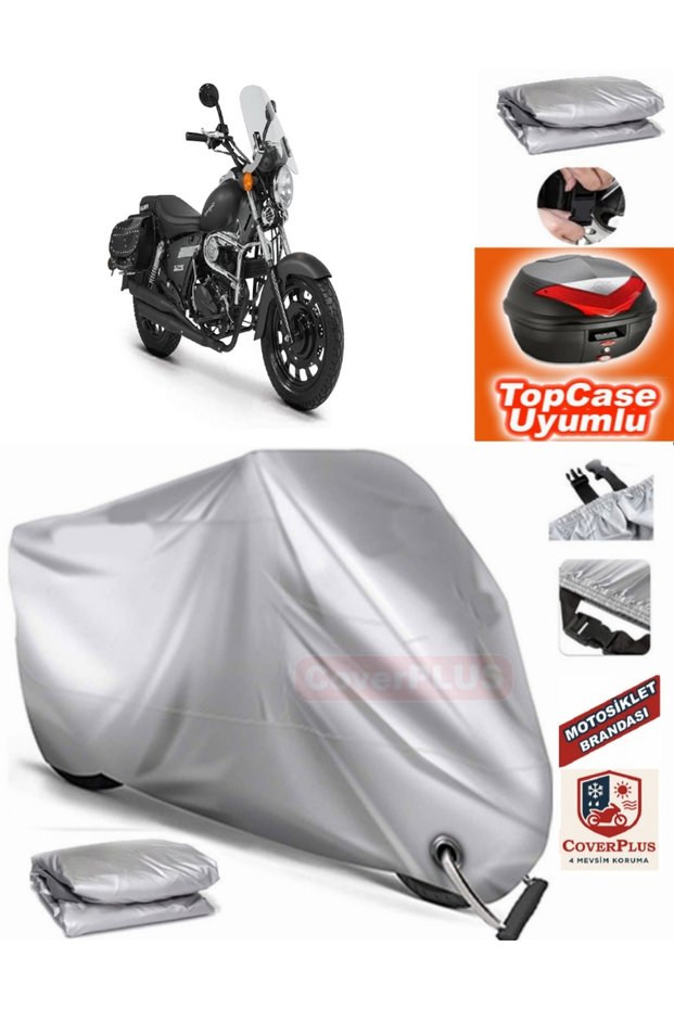 Gray Lock Compatible Kuba Superlight 125 Tarpaulin Topcase Backpack Compatible Motor Tarpaulin