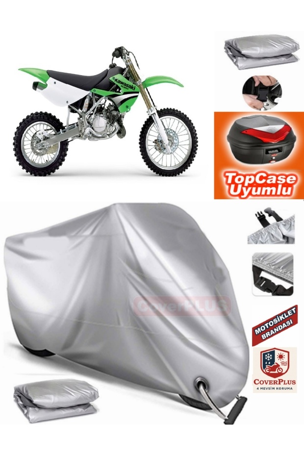 Gray Lock Compatible Kawasaki Kx 85 Tarpaulin Topcase Rear Bag Compatible Motor Tarpaulin