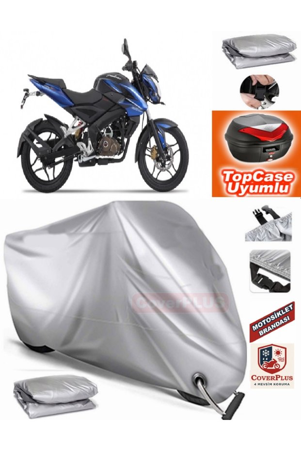 Gray Lock Compatible Bajaj Pulsar Ns 150 Tarpaulin Topcase Rear Bag Compatible Motor Tarpaulin