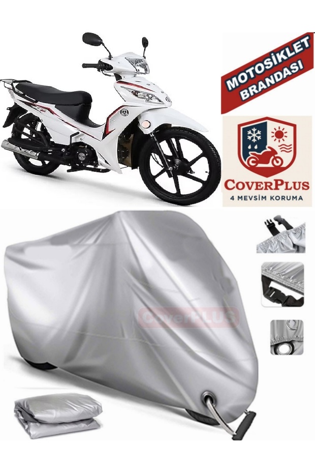 Gray Lock Compatible Motor Tarpaulin Dorado Akida Cub 125 Motorcycle Tarpaulin Cover Tent (Motoen)