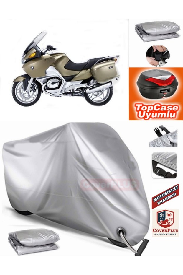 Gray Lock Compatible Bmw R 1100 Rt Tarpaulin Topcase Rear Bag Compatible Motor Tarpaulin