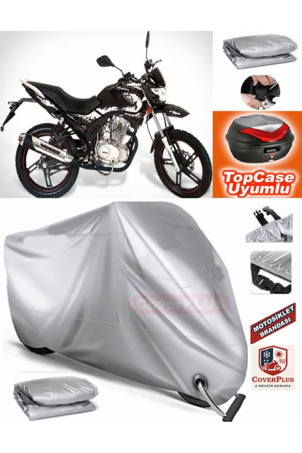Gray Lock Compatible Falcon Wolf 180 Tarpaulin Topcase Back Bag Compatible Motor Tarpaulin