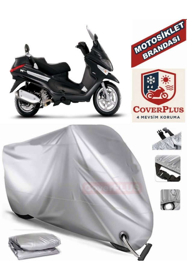 Gray Lock Compatible Motor Tarpaulin Piaggio X9 250 Motorcycle Tarpaulin Cover Tent (Motoen)