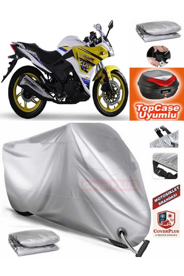 Gray Lock Compatible Lifan Kpr 200 Tarpaulin Topcase Back Bag Compatible Motor Tarpaulin