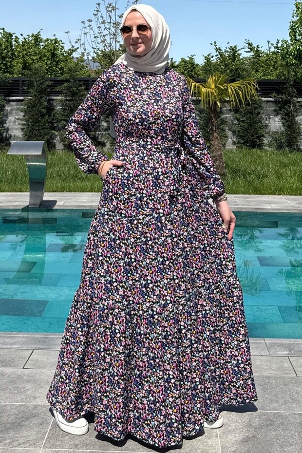 Hale Elbise Siyah - 6