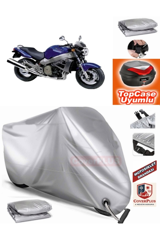 Gray Lock Compatible Honda X 11 (Cb 1100 Sf) Tarpaulin Topcase Rear Bag Compatible Motor Tarpaulin