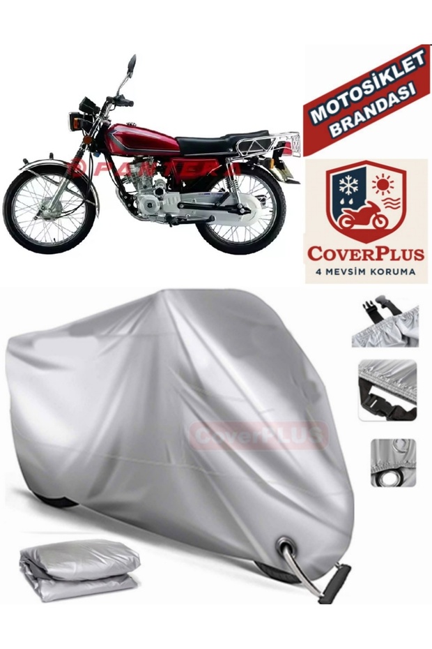 Gray Lock Compatible Motor Tarpaulin Steel Motor Classic 125 Motorcycle Tarpaulin Cover Tent (Motoen)
